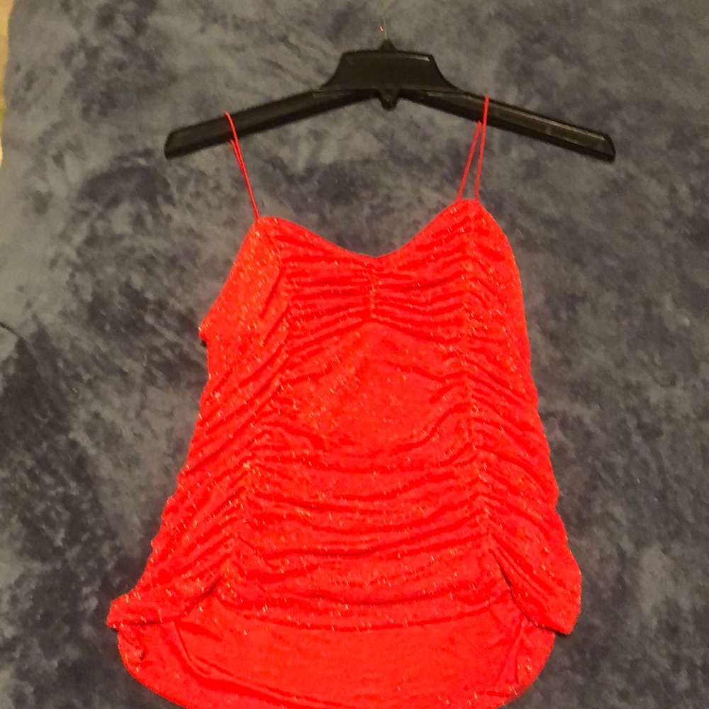 No Boundaries beautiful and gorgeous red sparkly comfortable tank top